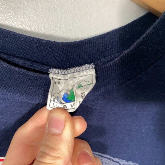 Vintage 1990 New York Yankees Die Hard Fan Single Stitch Graphic Tee men's Med - Picture 5 of 8